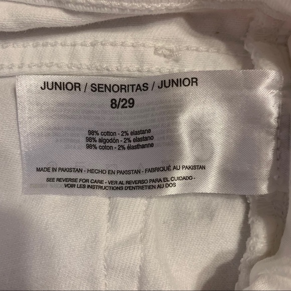 Ella Moss white high waist straight raw hem jeans - Picture 7 of 10